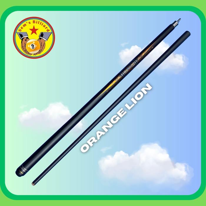 Gambar Stick billiard carbon cuemall -  Stick Billiard - Orange Lion dari sems billiard_NEW undefined Tokopedia