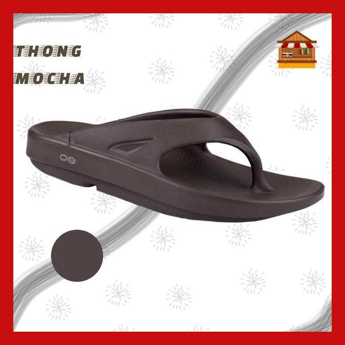 Gambar (Promo) Oofos Uni Sandal Oorinal Thong Black Bestseller - Mocha, 44 dari Tama Sthore undefined Tokopedia