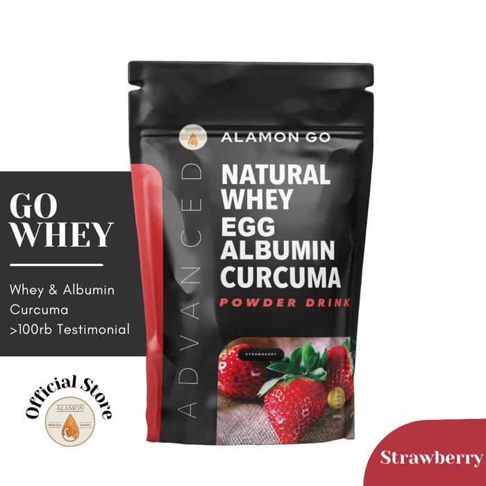 Gambar Alamon GAIN / Susu Penambah Berat Badan /8x Minum/Albumin+Whey+Temu - GO Strawberry dari alamonmilk undefined Tokopedia