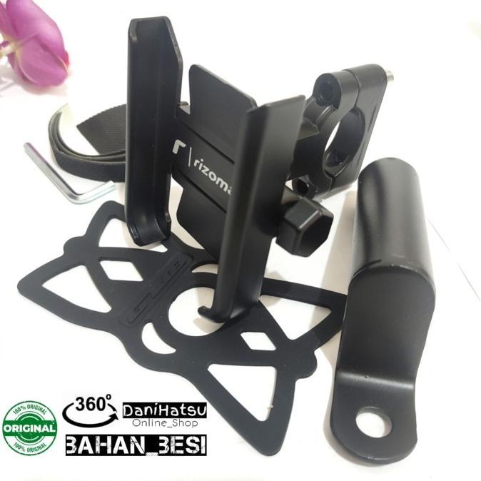 Gambar PHONE HOLDER MOTOR HP BESI SPION STANG YAMAHA HONDA NMAX VARIO BEAT PN - Paket HoldHitam dari binixcell undefined Tokopedia
