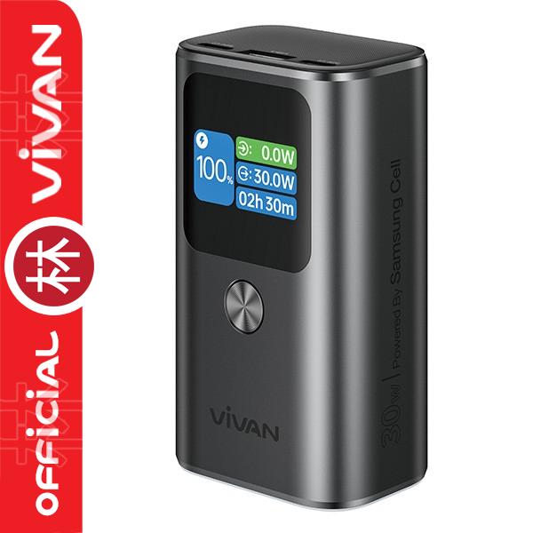Gambar Vivan VPB-T10 Smart Powerbank 10000mAh 30W PD QC 3.0 Fast Charging USB-A USB-C Samsung Battery Cell TFT Display - Grey dari Liem Group undefined Tokopedia