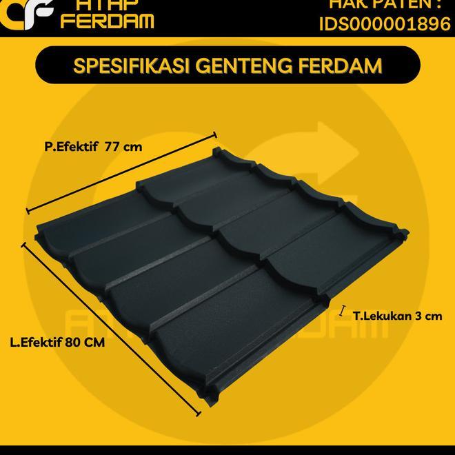 Gambar Atap Ferdam Aspal 2X4 Tebal 0,25 Mm Motif Rinjani - Genteng Galvalum Dengan Lapisan Peredam Panas Insulasi Alumunium Foil #Genteng Metal Pasir Baja Ringan# Impian - Hitam dari Maju_jaya imperindo 2 undefined Tokopedia