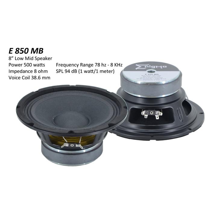 Jual ENIGMA E 850 MB Mid-Range Speaker Component inch Kota