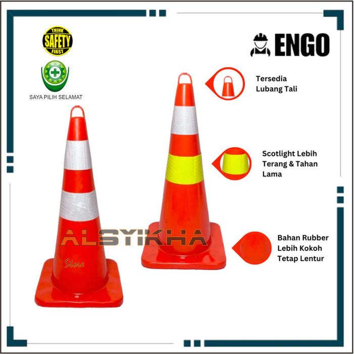 Gambar Traffic Cone / Kerucut Jalan / Kerucut Lalulintas Safety Cone 70 cm dari Alsyikha undefined Tokopedia