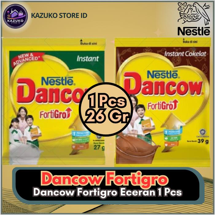 Gambar Susu Dancow FortiGro Eceran 1 Sachet Cokelat/Vanilla - Vanilla dari Kazuko Store ID undefined Tokopedia