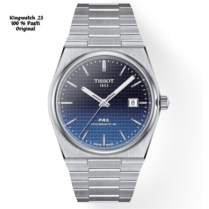 Tissot Prx T1374071105101 Powermatic 80 Jam Tangan Pria Analog Swiss Made  Original Garansi Resmi