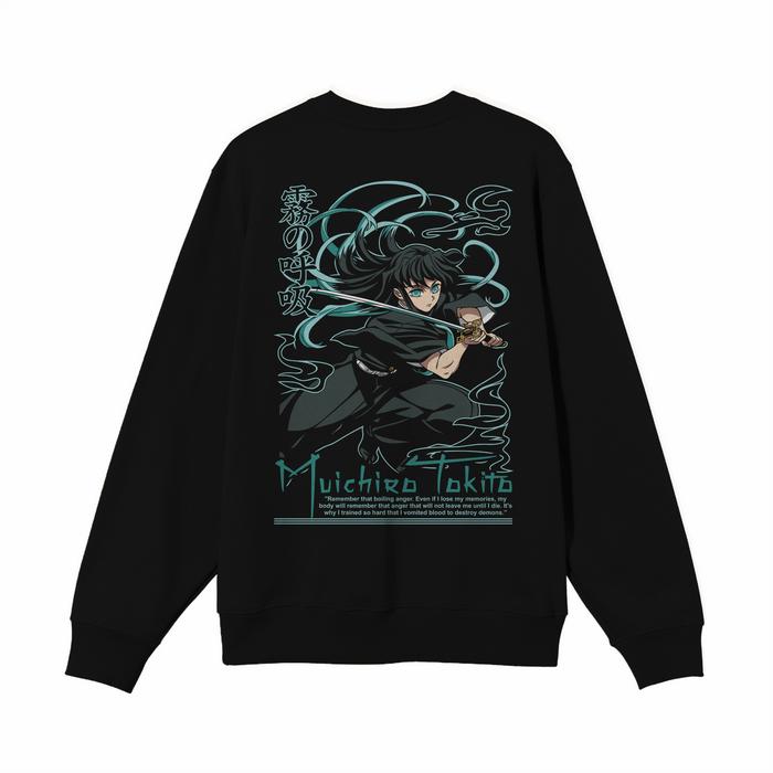 Gambar Sweater Crewneck Muichiro Tokito V2 Demon Slayer 0043 Fleece Gramasi 280 Jepang Anime Manga - Hitam, M dari FRIEND CLOTH undefined Tokopedia