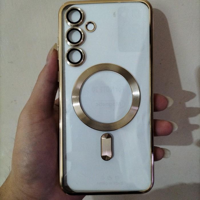 Gambar Samsung galaxy A24 / A34 5G / A54 5G Soft Case MagSafe magnet wireless plating Casing - Gold, A54 5G dari Lukman prayetno undefined Tokopedia