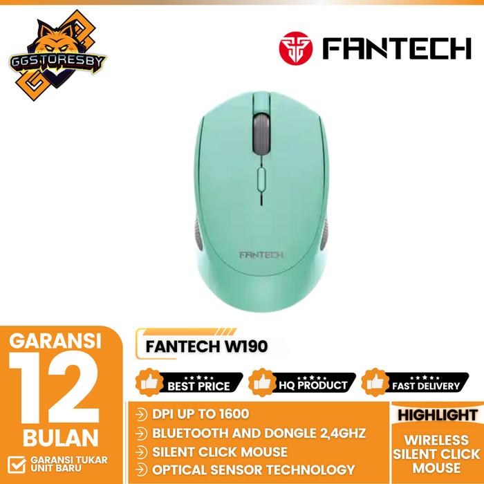 Gambar FANTECH W190 WIRELESS Mouse - MINT dari GGSTORESBY undefined Tokopedia