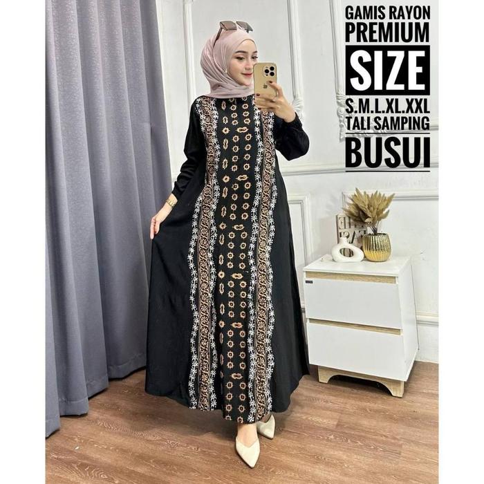 Gambar Batik Usman - Terbaru Gamis Twill Rayon Pekalongan Cap Malaman Ori Home Dress Busui Jumbo Premium - Yumna, XXL dari salasa fashionn undefined 4 Tokopedia