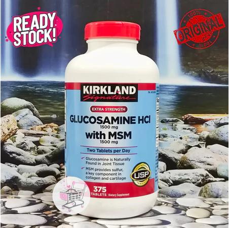 Gambar (100% ORIGINAL) KIRKLAND - Extra Strength Glucosamine HCI 1500mg with MSM 1500mg 9375 Tablets dari Valora Store 384 undefined Tokopedia