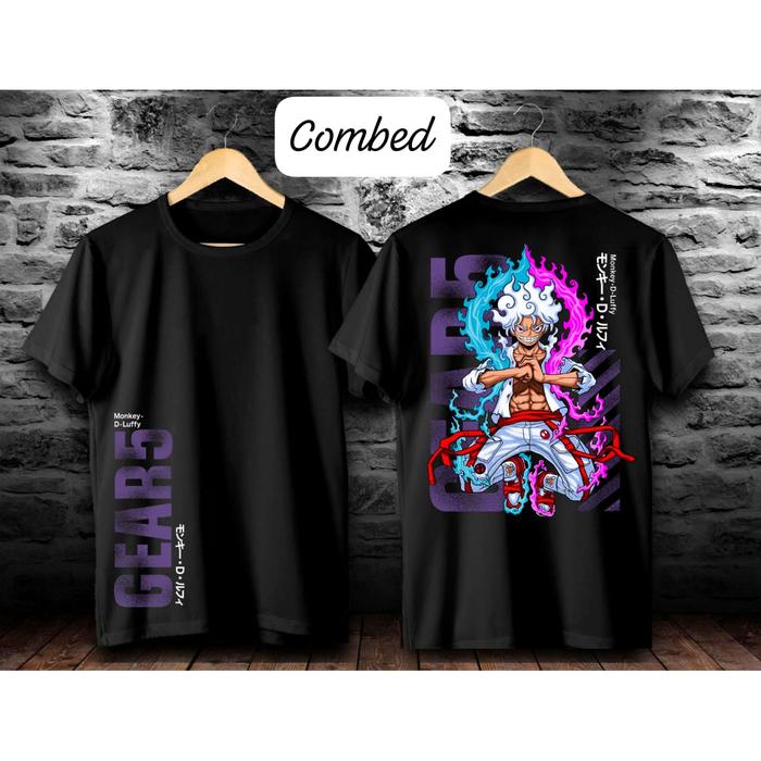Gambar Kaos Anime Jepang \ Kaos Onepiece \ Kaos Luffy Tenju - Hitam, M dari silent river88 undefined Tokopedia