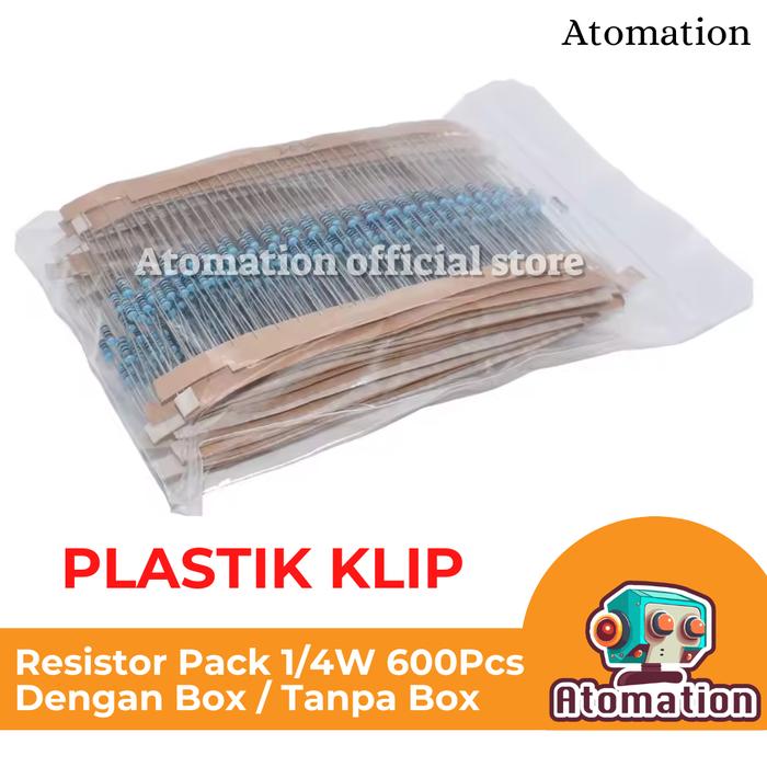Resistor Pack R Pack Jual Resistor Pack Set Paket Lengkap 600 Pcs Nilai Value 1/4 W 10 22 47 ...