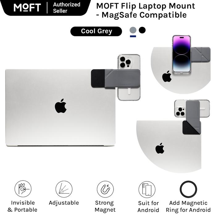 Gambar MOFT Flip Laptop Phone Mount - Grey dari Tech Essential undefined Tokopedia