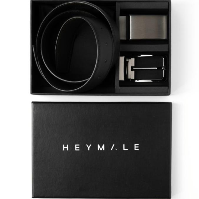 Gambar Reversible Belt Bundling Package MALE ID HEYMALE (READY SIAP KIRIM) - Black, 105cm dari Skrint Store undefined Tokopedia