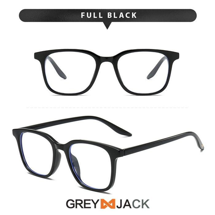 Gambar Grey Jack Kacamata Antiradiasi Blueray Model Kotak TR90 Fashion Pria Wanita Bisa Minus Simple 1020 - FULL BLACK, BLUERAY NORMAL dari Grey Jack Eyewear undefined Tokopedia