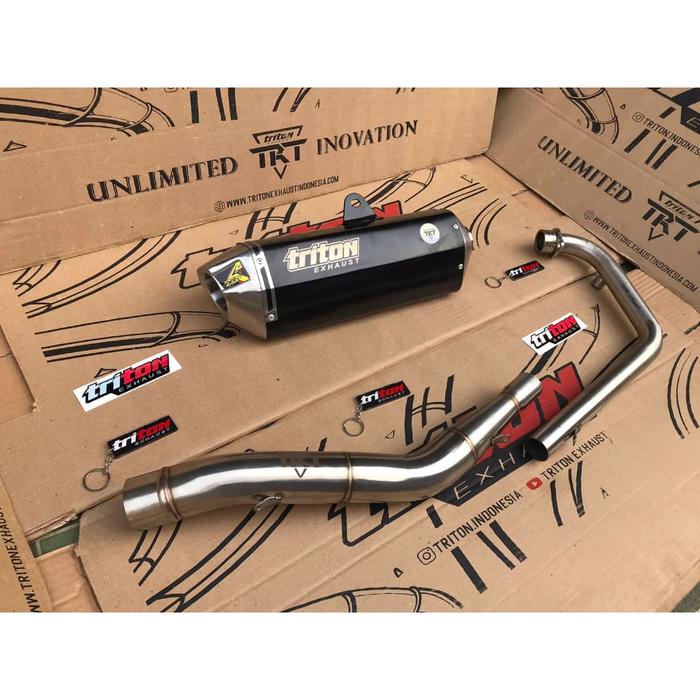 Gambar Knalpot R15 Gsx 150 Cbr 150 R Cb 150r Ninja Mono Fullsytem Free Db Killer Suara Ngebas Adem Inlet 50 - Hitam, Cbr 150 R dari Triton Store Indonesia undefined Tokopedia