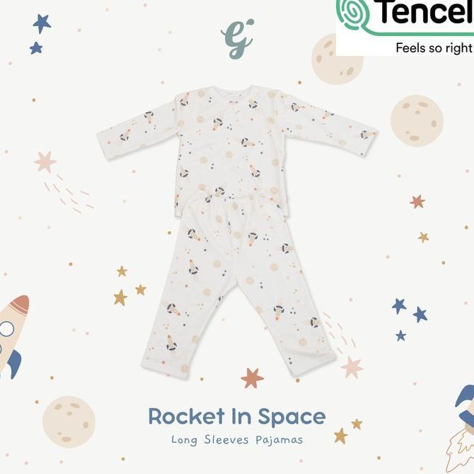 Gambar Little Gee Baju Tidur Lengan Panjang TENCEL Rocket Series untuk Bayi Terlaris - Rocket, 1-2Y dari Mira Haven undefined Tokopedia
