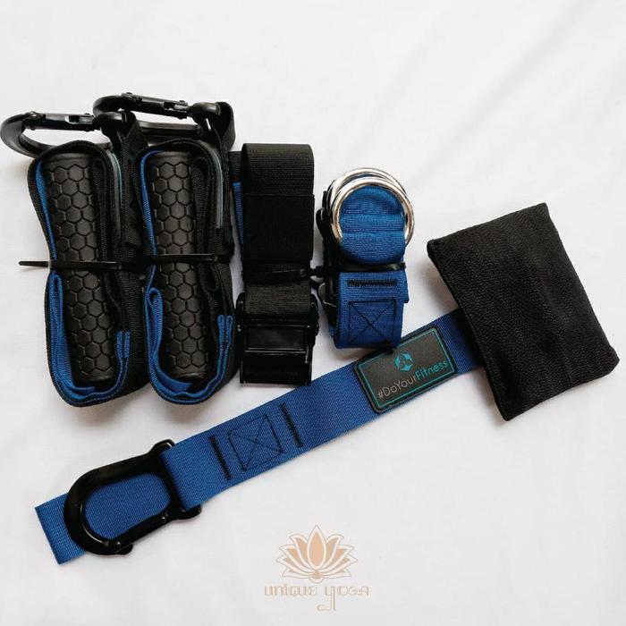 Gambar Power Suspension Training Pro / Resistance Exercise Belt / Resistance Excercise Pro 5 / TRX Gym Fitness / TRX Alat Olahraga / Alat Fitness / TRX PRO P5 ( TRX SUSPENSION TRAINER ) / TRX Tali Stretching Yoga Fitness Gym Power Rope - Biru Tua dari toyschill undefined Tokopedia