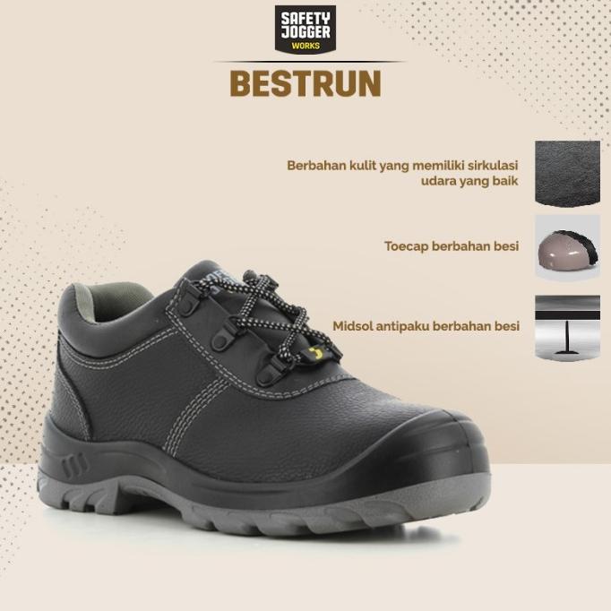 Gambar Sepatu Safety Jogger Original Bestrun S3 Original / Sepatu Proyek Pria - 38 dari Jayawijaya666 undefined Tokopedia