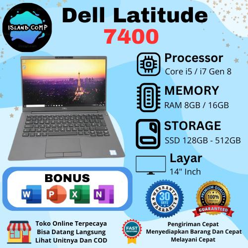 Dell Latitude 7400 Core i5 i7 Gen Ram 8GB 16GB SSD 256GB 512GB,  Layar 14