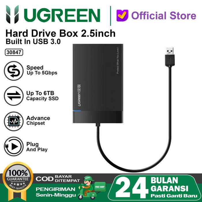 Gambar [ TERLARIS ] UGREEN Case Enclosure Hard Disk External 2.5inch SATA USB 3.0 Original 100% Garansi Resmi Official Store mall ori murah termurah terbaik casing harddrive hard drive HDD harddisk eksternal 2.5" 2,5" 2.5 inch promodazzle - Model 30847 dari UGREEN Yogyakarta undefined Tokopedia