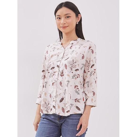 Gambar Dust Kemeja Amaya Ecovero Flower Cream Comfease (D.13176) - Cream, S dari DUST Official Store undefined Tokopedia