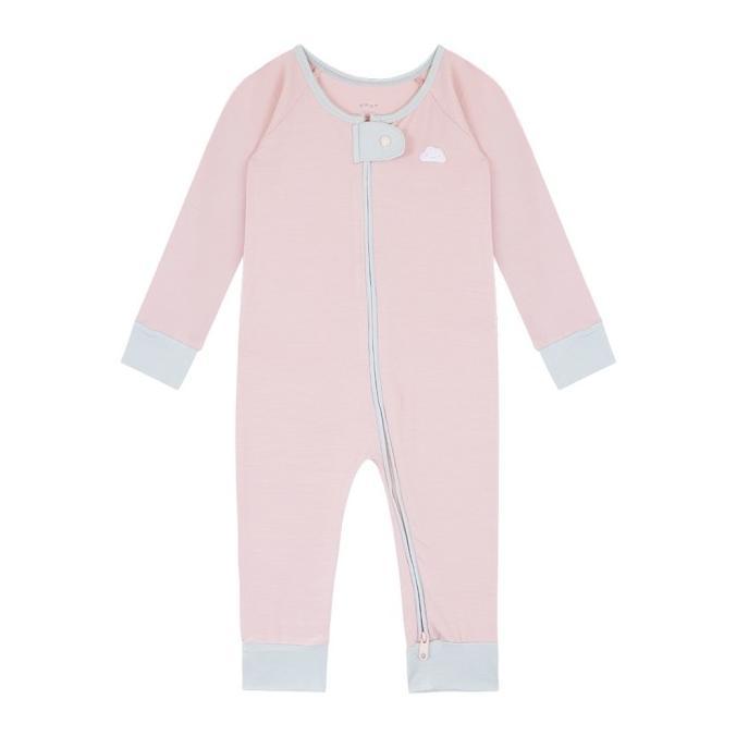 Gambar BS !! Awan Kids Sleepsuit - Baju Tidur Baby Zipper Sleepsuit Bayi Tencel - Pink Grey, 0-3m dari BUNNY POO undefined Tokopedia