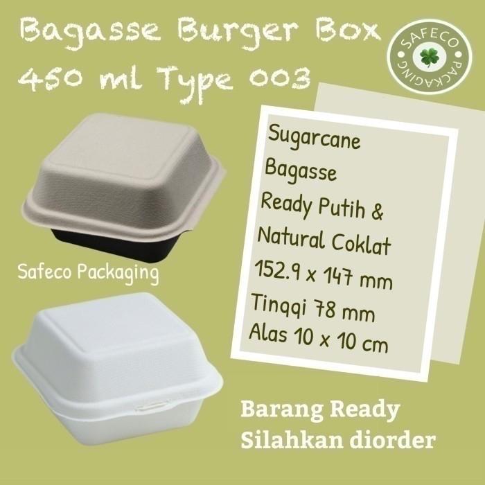 Gambar Bagasse Korean Kotak Bento Burger Cake Lunch Box Cake Tart Mini 003 - 003/ putih dari Safeco Packaging undefined Tokopedia