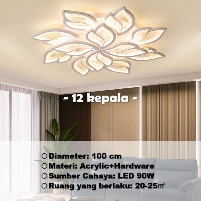 Gambar Menyediakan Lampu Ruang Tamu REMOTE Lampu Hias Plafon Modern Minimalis LED 5/9/12 kepala LED strip Lampu hias ruang tamu Lampu plafon 3 WARNA bentuk daun Dekorasi untuk kamar tidur/ ruang tamu /kamar anak SHCE - 12 Daun+remote, Garansi 3 bulan dari RANTI COMI undefined Tokopedia