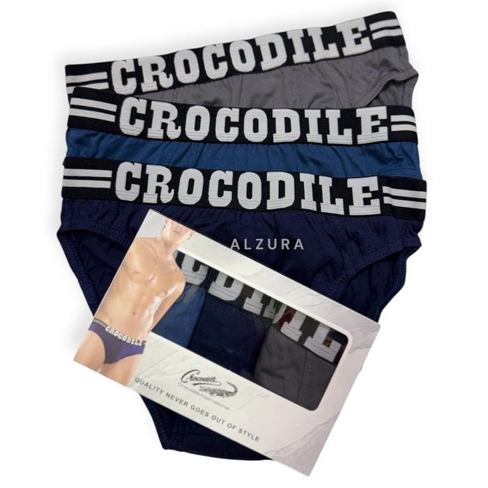 Gambar Celana Dalam Pria Crocodile 251 - Boxer 3 Pcs - Cowok - Crocodile 251, S dari Alzura undefined Tokopedia