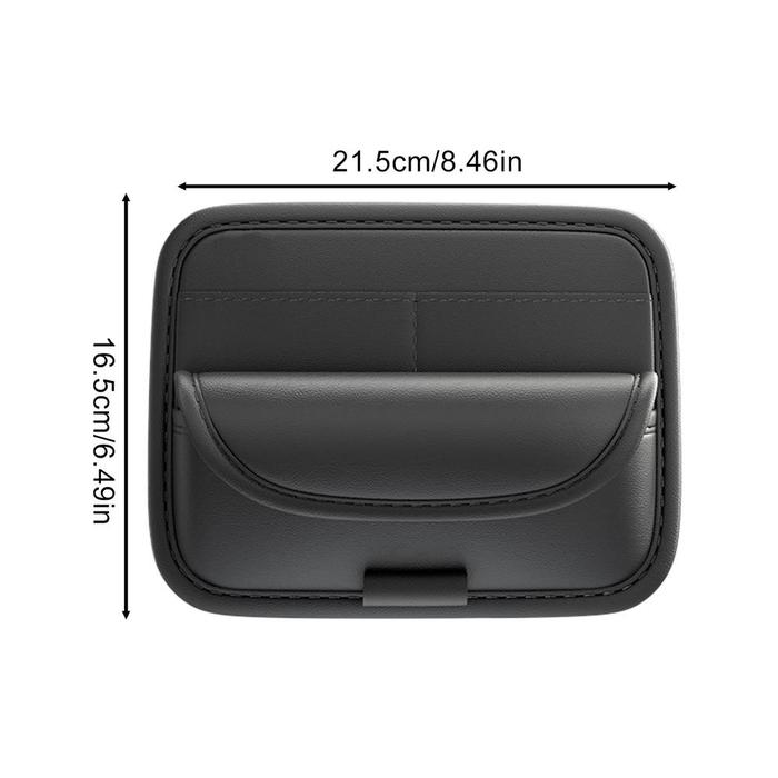 Gambar Tempat Kartu Mobil Visor - Leather Card Holder Visor - Card Organizer - 3116 hitam dari Navy Shops undefined Tokopedia