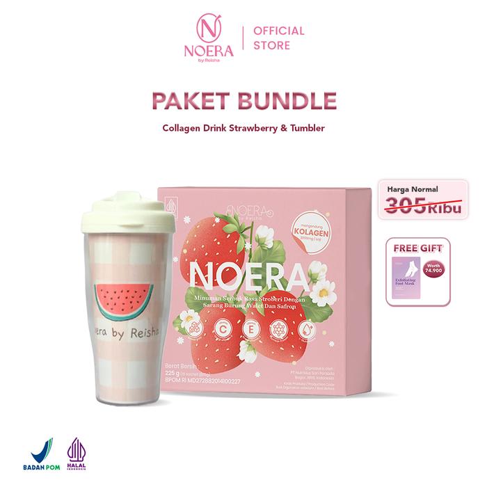 Gambar Paket Noera Collagen Drink + Tumbler motif random - Strawberry dari Noeraskincare Official Shop undefined Tokopedia