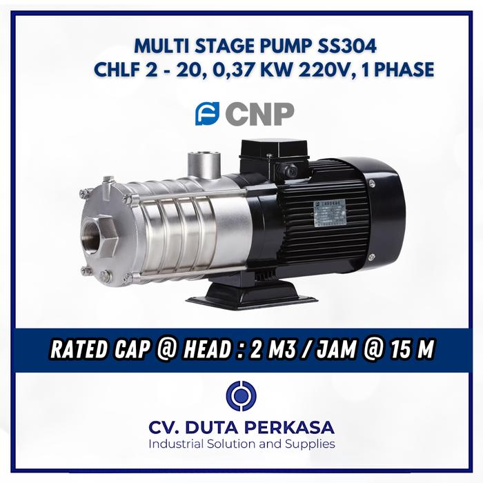 Jual Pompa Booster Stainless Steel Multistage CNP CHLF 2-20 Full SS304 ...