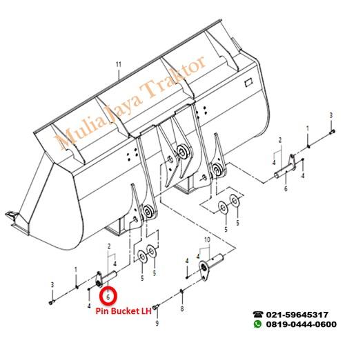 Gambar Pin Bucket LH Side - Pin Bucket RH Side Wheel Loader CLG835 Liugong Genuine Part - Pin LH - Side dari Mulia Jaya Traktor undefined Tokopedia