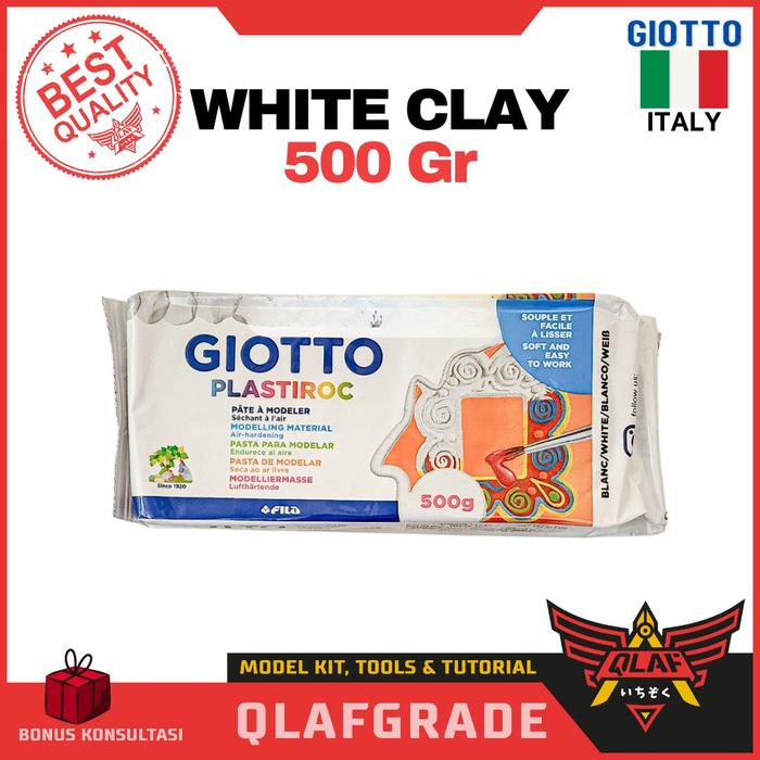 Gambar White Clay Giotto - Clay Putih untuk Kerajinan dan Seni DIY custom 3d figure model kit - 500gr dari Wahkhilaf undefined Tokopedia