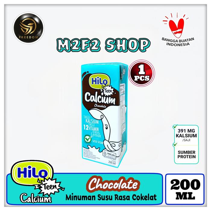Gambar HiLo Teen Calcium Chocolate Milk | Susu Kalsium Rasa Cokelat Kotak UHT - 200 ml (Harga Satuan) dari M2F2 Shop - Paseban undefined Tokopedia