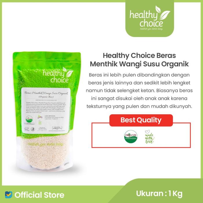 Gambar Healthy Choice Beras Organik 1kg (Beras Putih, Merah, Hitam, Coklat, Cempo, Rojo Super, Rojo Gebyok, Menthik) -  Food, Rice - Beras Putih , 1kg dari Healthy Choice Indonesia_NEW undefined Tokopedia