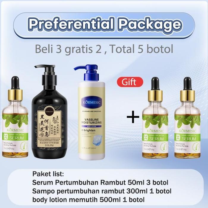 Gambar Hair growth serum Pemanjang Penumbuh Rambut tercepat Cairan Essence Penumbuh Rambut 50ml Voluminous & Grow Scalp Treatment Hair Tonic Serum Rambut Anti Rontok Obat Pria Wanita Botak Lebat Obat Penumbuh Rambut Botak Hair Tonic - Package 5 dari PINKKY-STORE undefined Tokopedia