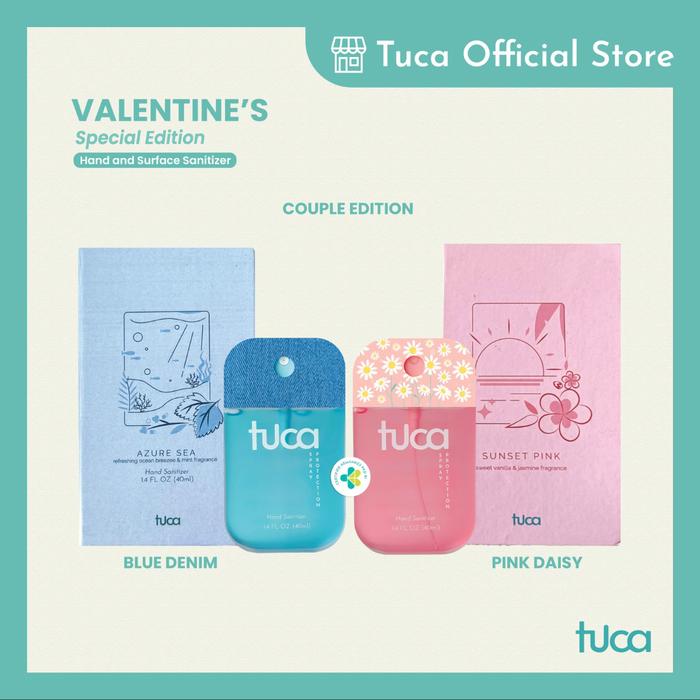 Gambar Couple Valentine Edition Tuca Hand and Surface Sanitizer - Food Grade - Denim & Daisy dari Tuca undefined Tokopedia