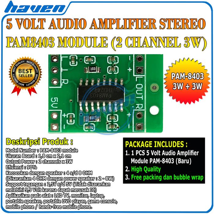 Pam Audio Module Promo PAM8610 Amplifier Board PAM 8610 Sound Good Quality / Modul ...