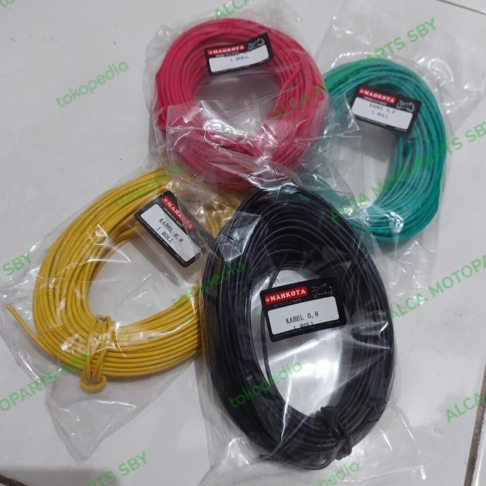 Gambar Ready KABEL BODY MOTOR LISTRIK 0,8 0.8 MM 1 ROLL 20 METER TERMURAH - Putih dari sejahtera sesarengan id undefined 3 Tokopedia