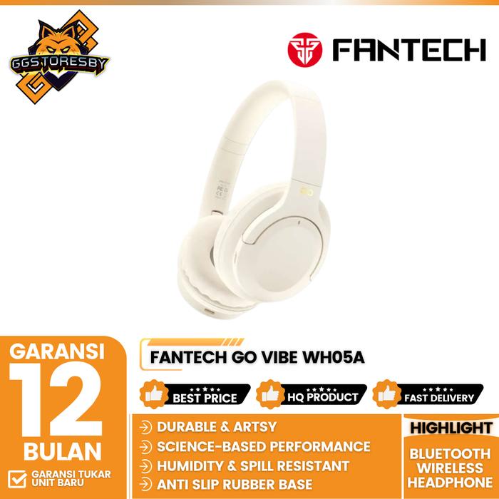 Gambar FANTECH GO VIBE WH05A ANC BLUETOOTH WIRELESS Headphone - White dari GGSTORESBY undefined Tokopedia