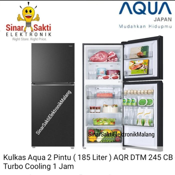 Gambar Kulkas Aqua 2 Pintu AQR DTM 245 CB 185L 185 Liter AQR DTM245CBP / AQRDTM245CBP / AQR-DTM245CBP (DS) Lemari Es 2 Pintu Turbo Cooling Garansi Resmi Malang dari Sinar Sakti Elektronik Malang undefined Tokopedia