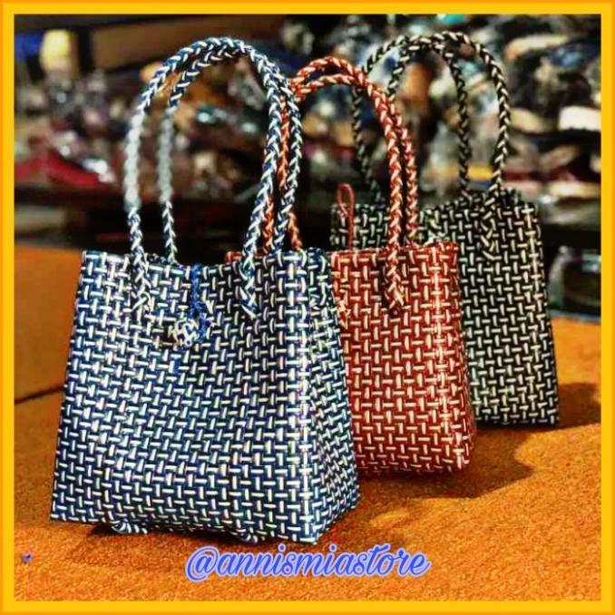Gambar Terbaru Promo#Tas Anyaman Plastik/Tas Pasar/Tas Jinjing Plastik Candy Colour/H - Biru dari Kedai JejualL undefined Tokopedia