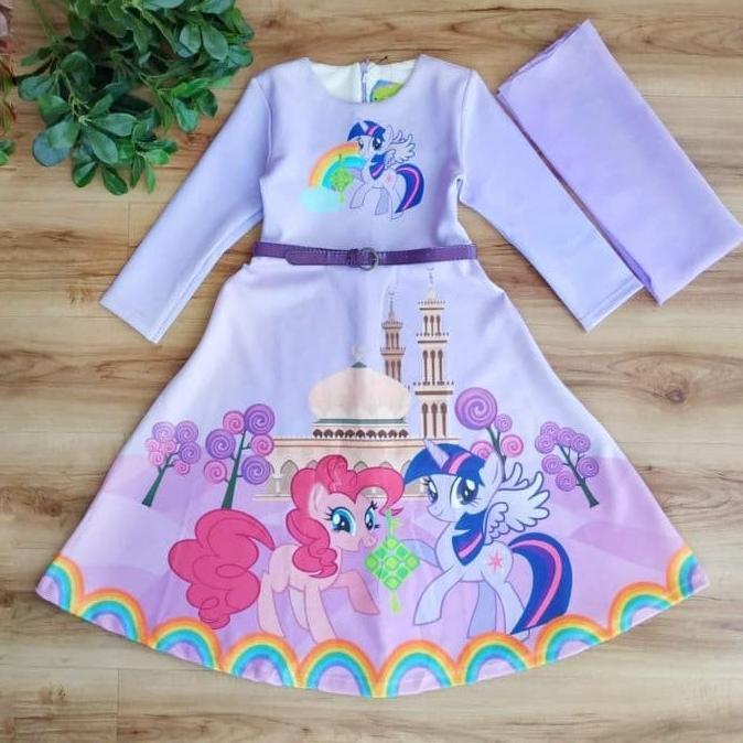 Gambar Gamis Little Pony Anak Perempuan 5 - 9 Tahun Baju Busana Muslim KM-28B - 5T dari CildclotheStore undefined 2 Tokopedia