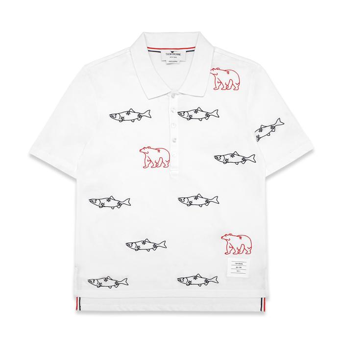 Gambar TBN Bear Fish Embroidered Polo Shirt - White, 4 dari DARIO.ID undefined Tokopedia