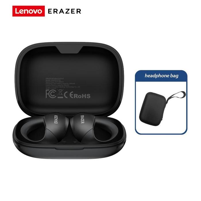 Gambar Lenovo ERAZER XF30 Open-Ear Earphone Bluetooth 5.4 OWS Bass Boost Headset IPX5 Sport Earbud - Hitam+TAS dari CV WARUNG CUSTOM undefined Tokopedia