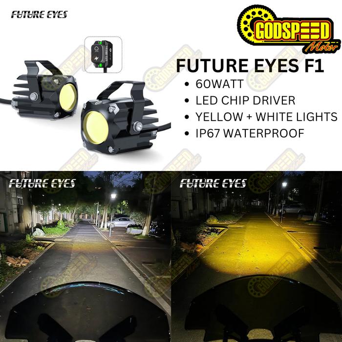 Gambar FUTURE EYES LED F1PRO F1 PRO F1S LAMPU TEMBAK PUTIH KUNING SOROT KABUT FOG LAMP 60W - F1 dari DistributorSSS Indonesia undefined Tokopedia