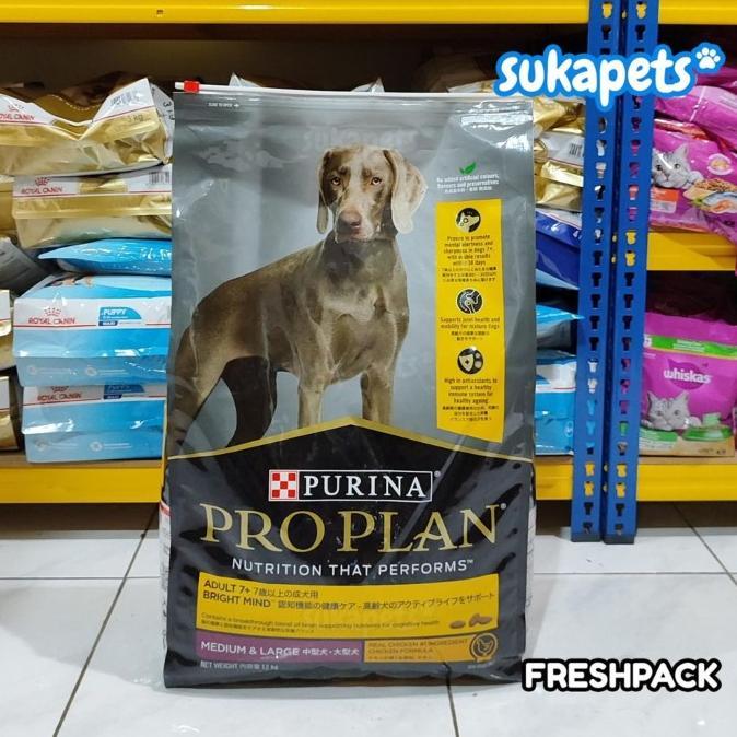 Jual Pro Plan Dog Adult 7+ Medium Large Bright Mind Chicken